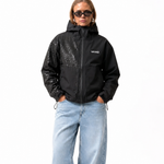 Veste imperméable léopard réactive à l'eau - Noire