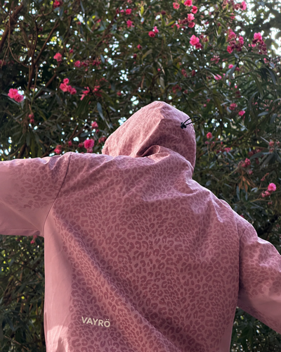 Veste imperméable léopard réactive à l'eau - Rose