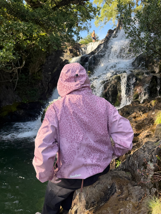 Veste imperméable léopard réactive à l'eau - Rose