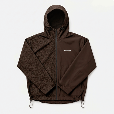 Veste imperméable léopard réactive à l'eau - Marron