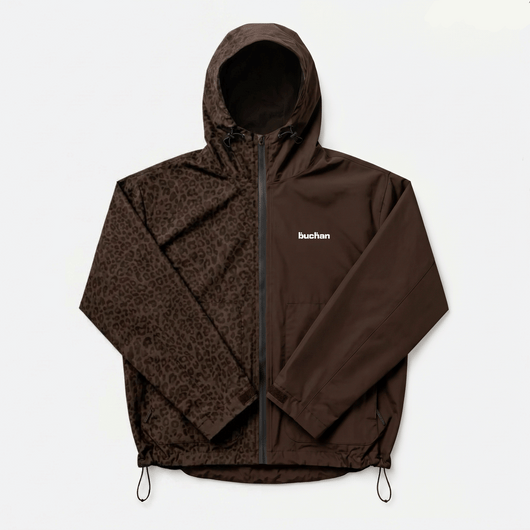 Veste imperméable léopard réactive à l'eau - Marron
