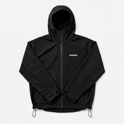 Veste imperméable léopard réactive à l'eau - Noire