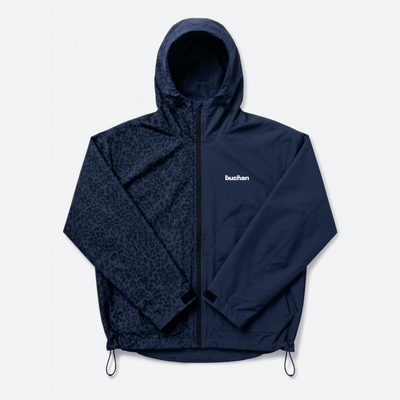Veste imperméable léopard réactive à l'eau - Bleu Marine