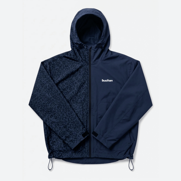 Veste imperméable léopard réactive à l'eau - Bleu Marine