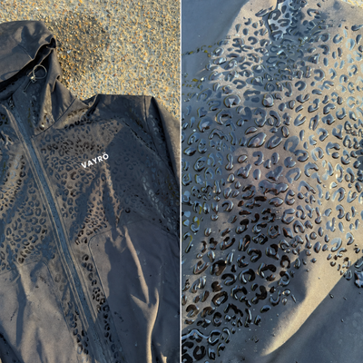 Veste imperméable léopard réactive à l'eau - Bleu