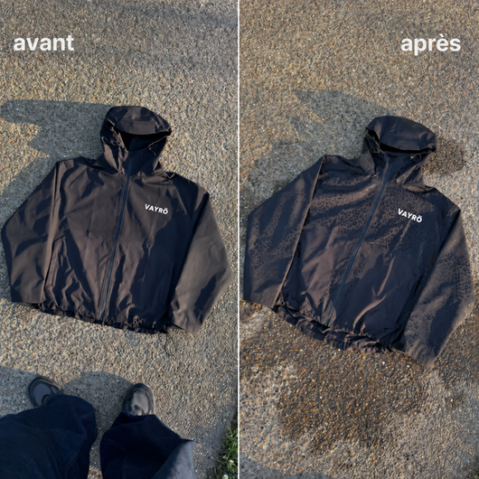 Veste imperméable léopard réactive à l'eau - Bleu