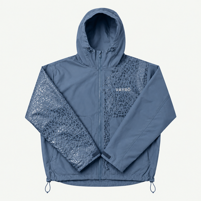 Veste imperméable léopard réactive à l'eau - Bleu