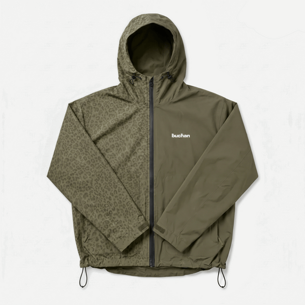 Veste imperméable léopard réactive à l'eau - Vert