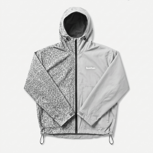 Veste imperméable léopard réactive à l'eau - Gris