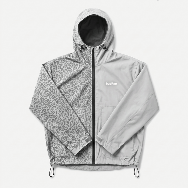Veste imperméable léopard réactive à l'eau - Gris