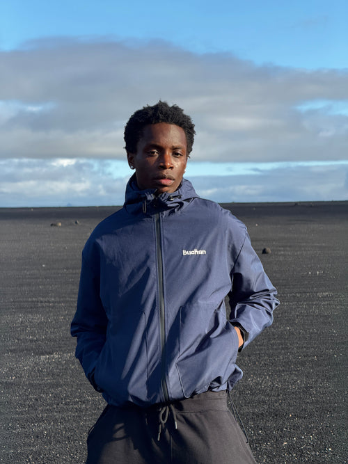 Veste imperméable léopard réactive à l'eau - Bleu Marine