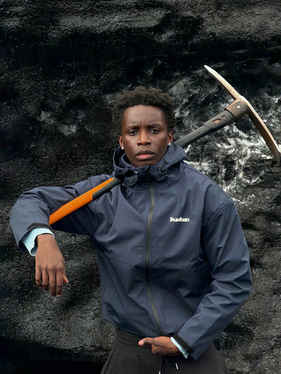 Veste imperméable léopard réactive à l'eau - Bleu Marine