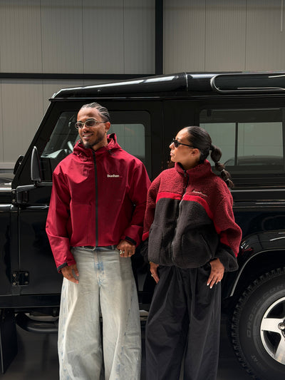 Veste imperméable léopard réactive à l'eau - Rouge