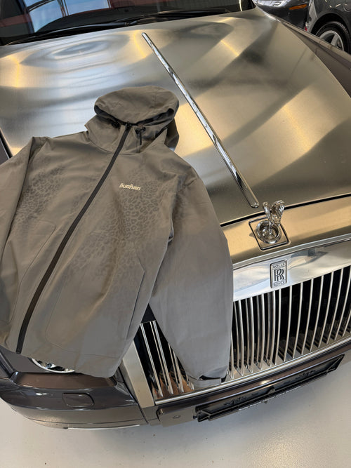 Veste imperméable léopard réactive à l'eau - Gris
