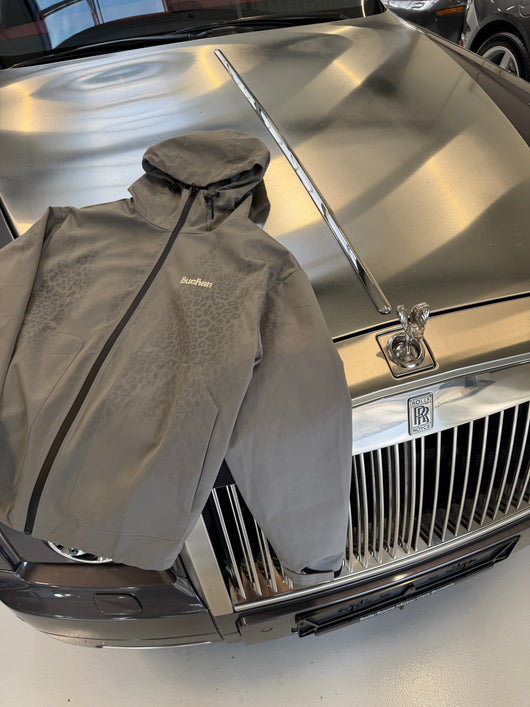 Veste imperméable léopard réactive à l'eau - Gris