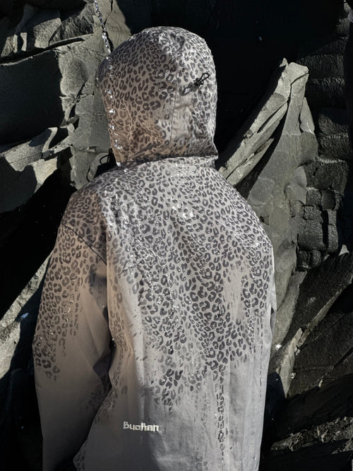 Veste imperméable léopard réactive à l'eau - Gris