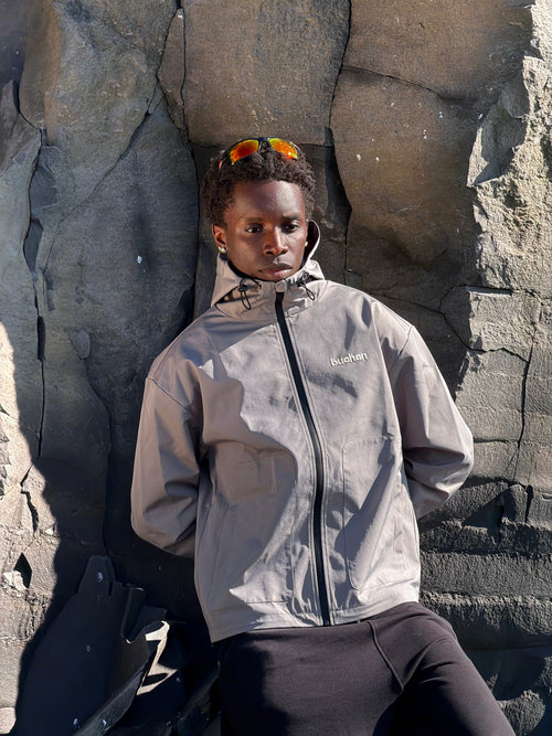 Veste imperméable léopard réactive à l'eau - Gris