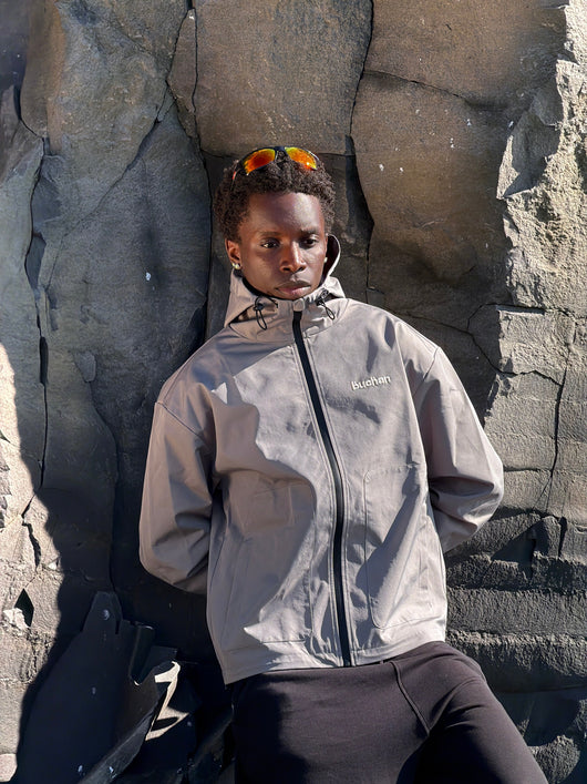Veste imperméable léopard réactive à l'eau - Gris