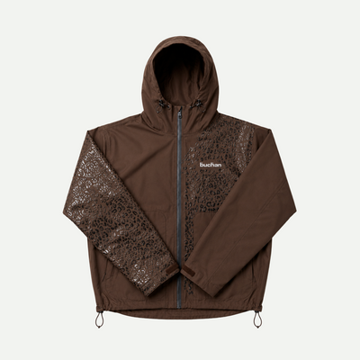 Veste imperméable léopard réactive à l'eau - Marron