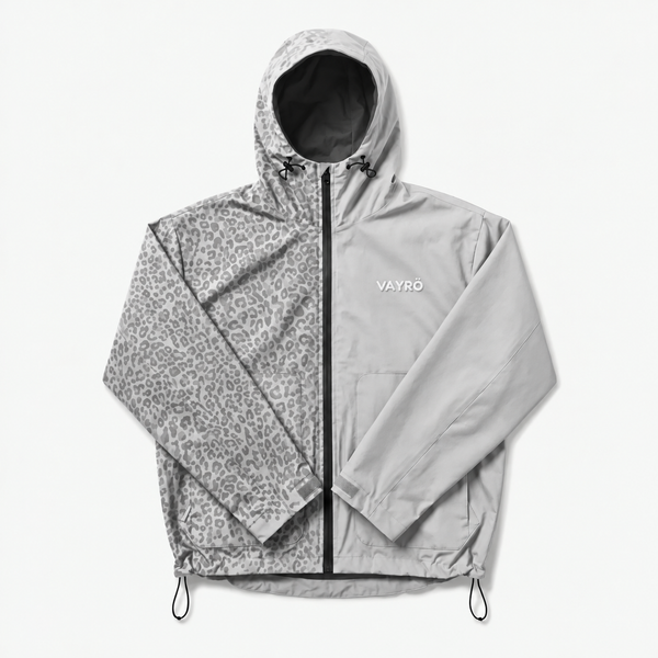 Veste imperméable léopard réactive à l'eau - Gris