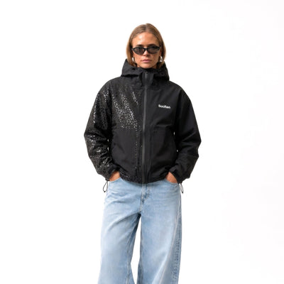 Veste imperméable léopard réactive à l'eau - Noire
