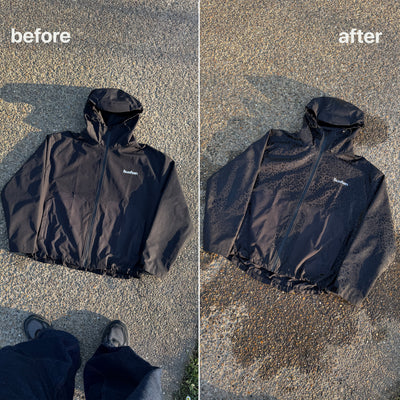 Veste imperméable léopard réactive à l'eau - Noire