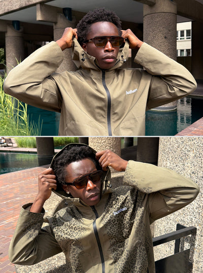 Veste imperméable léopard réactive à l'eau - Vert
