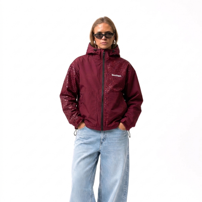 Veste imperméable léopard réactive à l'eau - Rouge