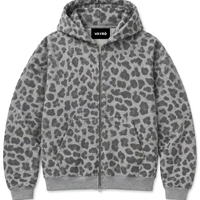 Leopard Zip — Gris clair