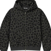 Leopard Zip — Gris foncé