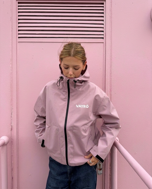 Veste imperméable léopard réactive à l'eau - Rose