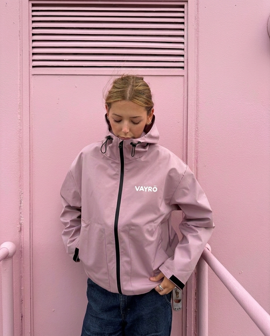 Veste imperméable léopard réactive à l'eau - Rose