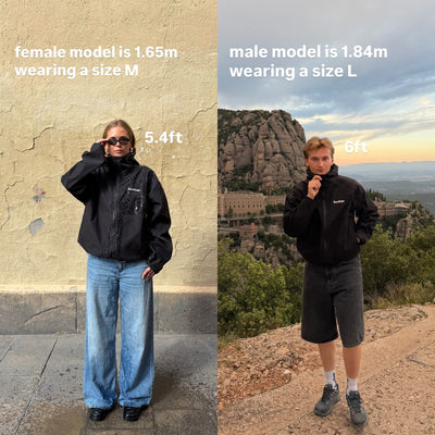Veste imperméable léopard réactive à l'eau - Noire