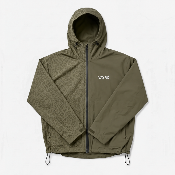Veste imperméable léopard réactive à l'eau - Vert