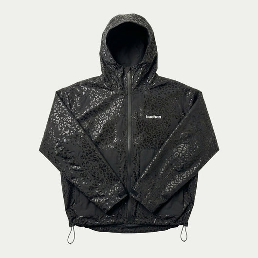 Veste imperméable léopard réactive à l'eau - Noire